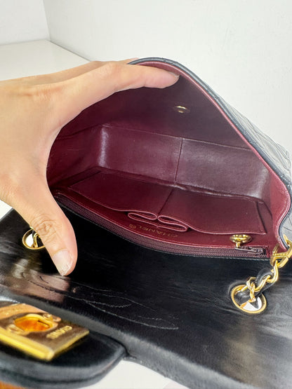 Chanel Vintage Classic Flap 20 Lambskin Crossbody Bag