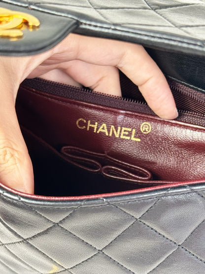 Chanel Vintage Classic Flap 20 Lambskin Crossbody Bag