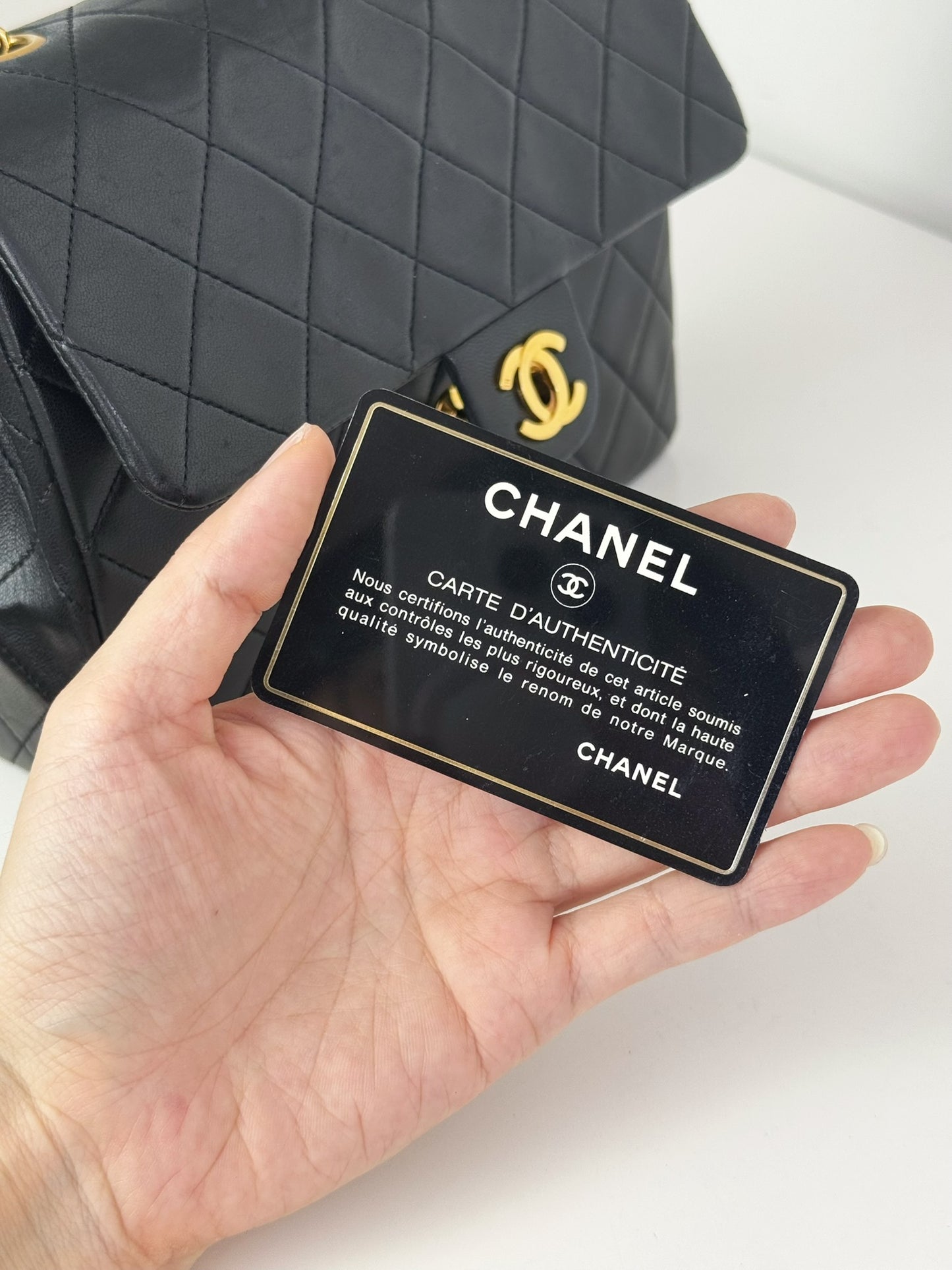 Chanel Vintage Classic Flap 20 Lambskin Crossbody Bag