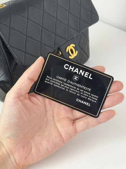 Chanel Vintage Classic Flap 20 Lambskin Crossbody Bag