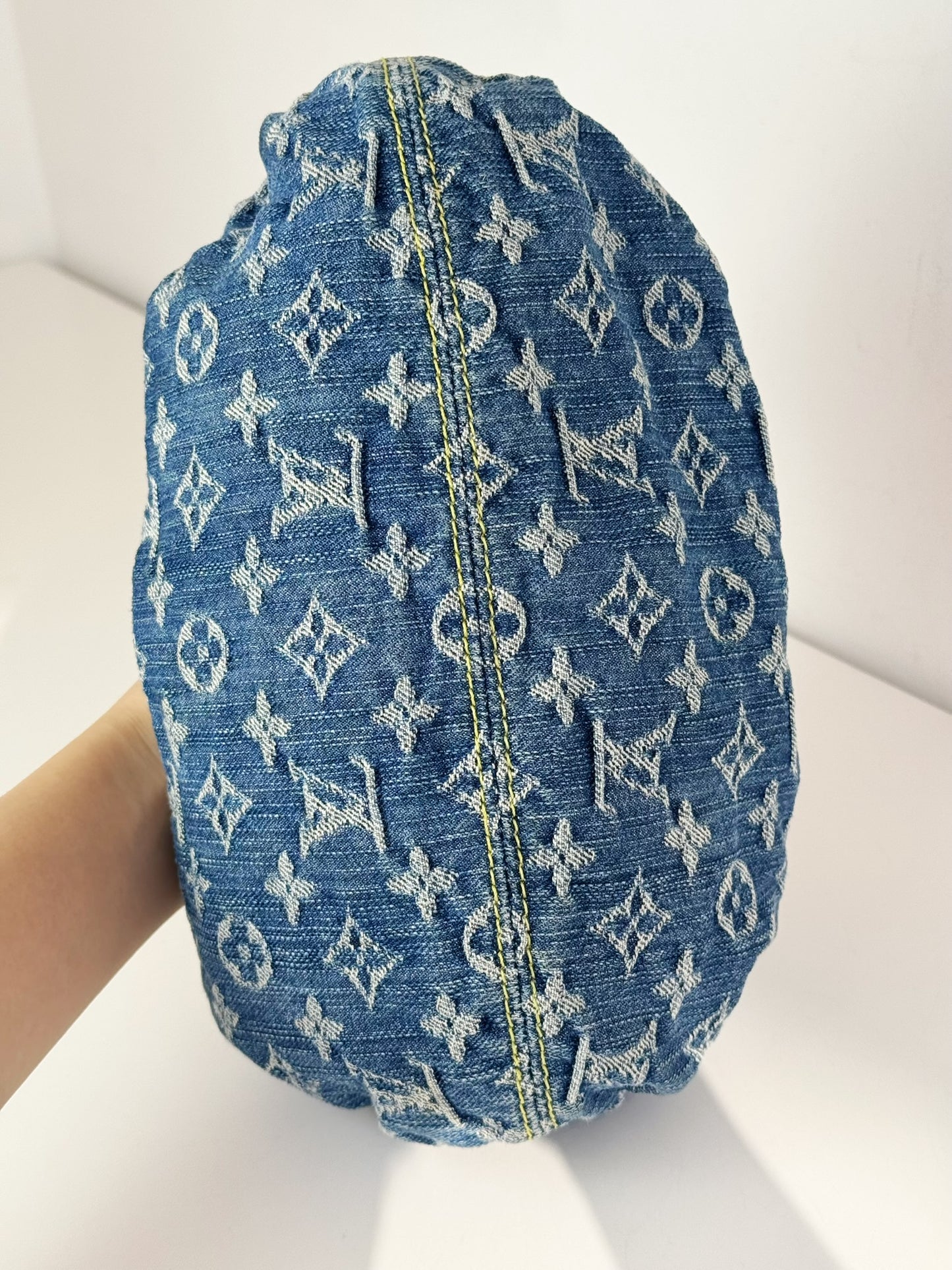 Louis Vuitton Denim Pleaty Crossbody Handbag