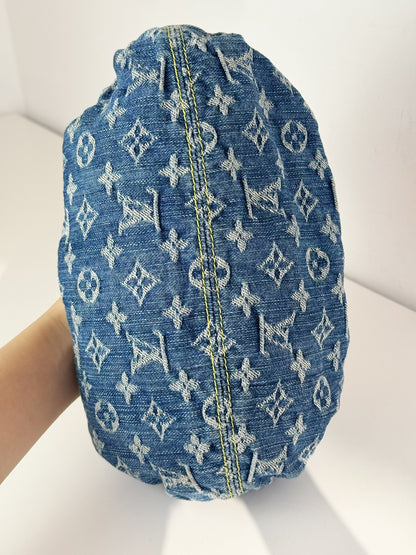 Louis Vuitton Denim Pleaty Crossbody Handbag