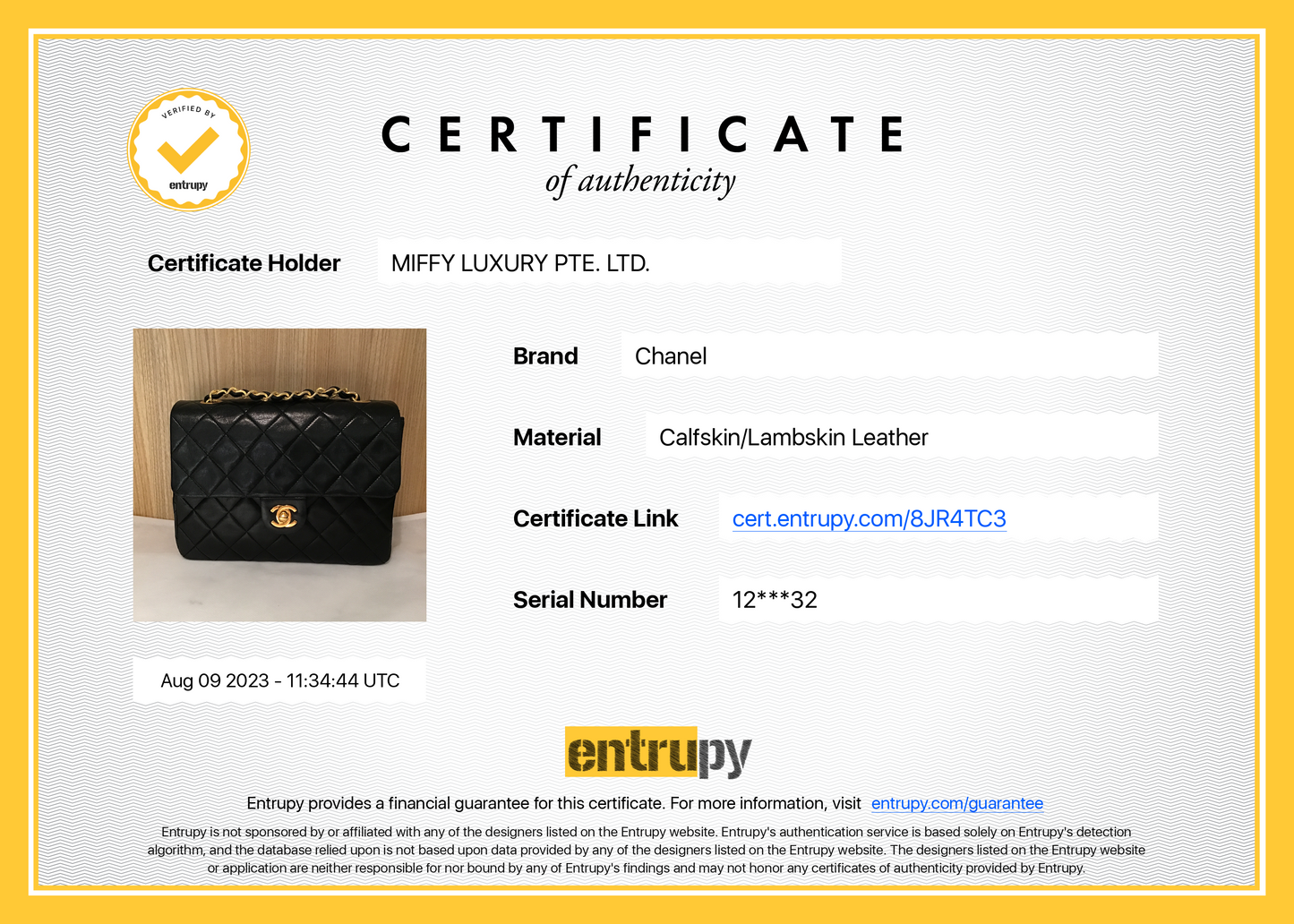 Chanel Vintage Classic Flap 20 Lambskin Crossbody Bag