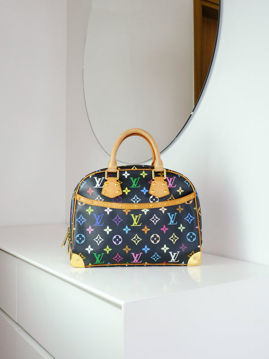 Louis Vuitton Vintage Takashi Murakami Limited Edition Multicolor Trouville Handbag Crossbody Bag