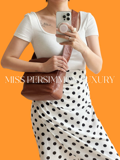 Chanel Vintage CC Leather Crossbody Tote Bag