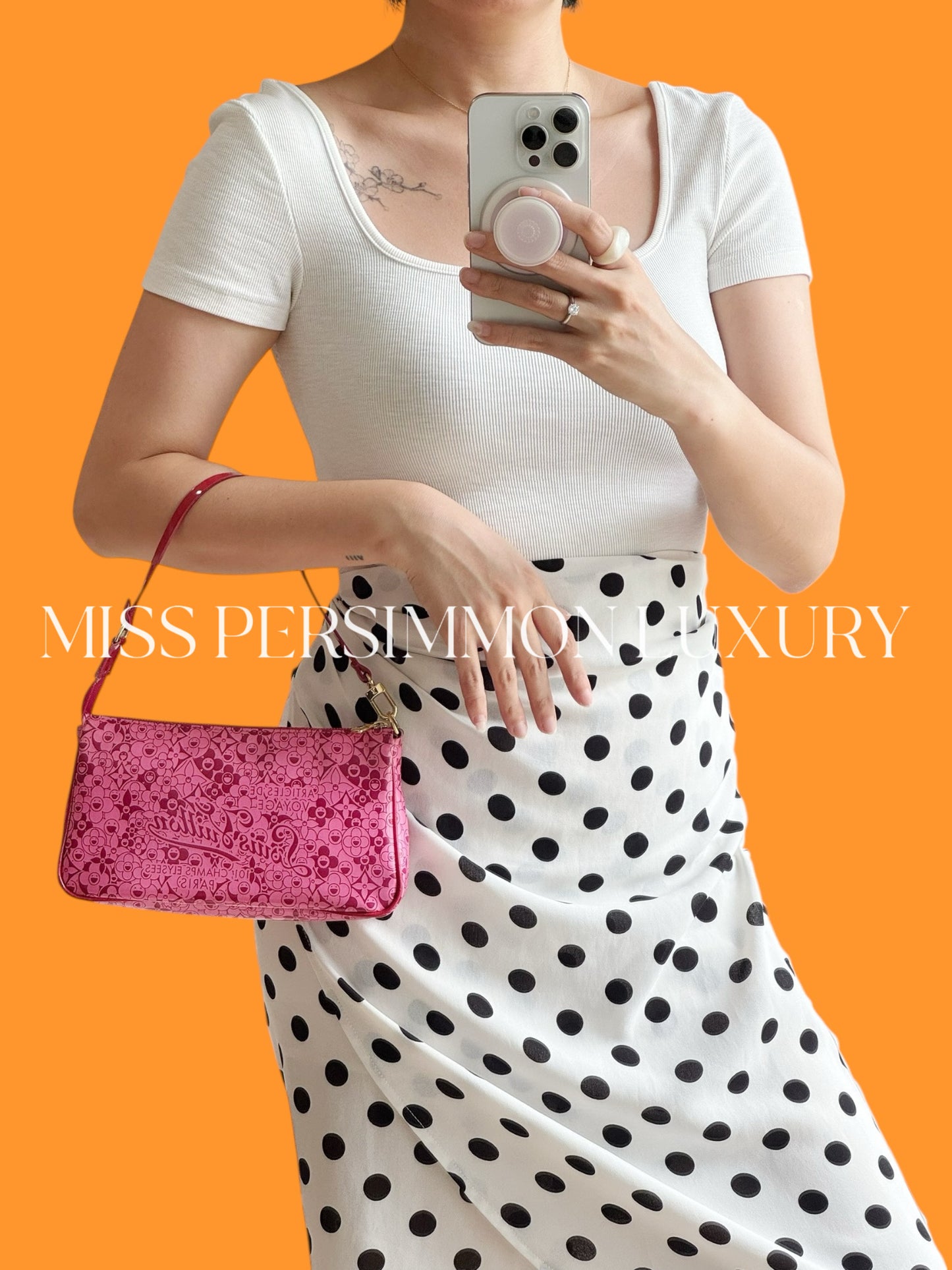 Louis Vuitton Takashi Murakami Cosmic Blossom Pochette Accessoires Shoulder Crossbody Bag