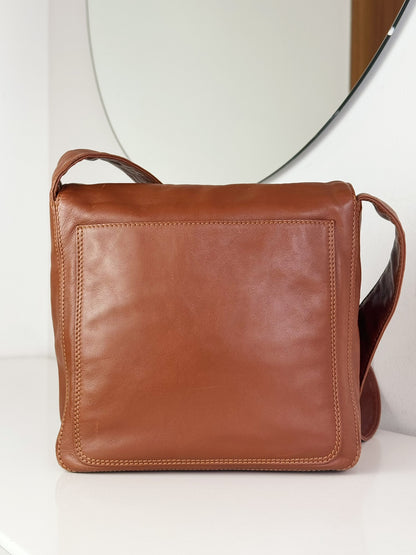 Chanel Vintage CC Leather Crossbody Tote Bag