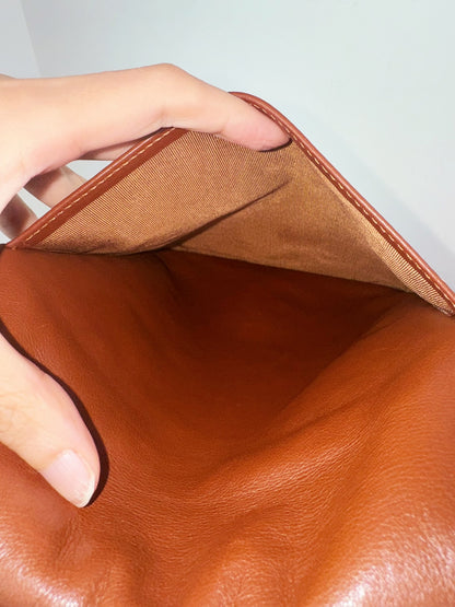 Chanel Vintage CC Leather Crossbody Tote Bag