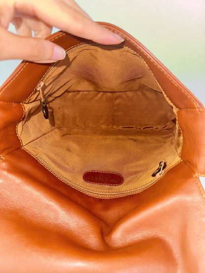 Chanel Vintage CC Leather Crossbody Tote Bag