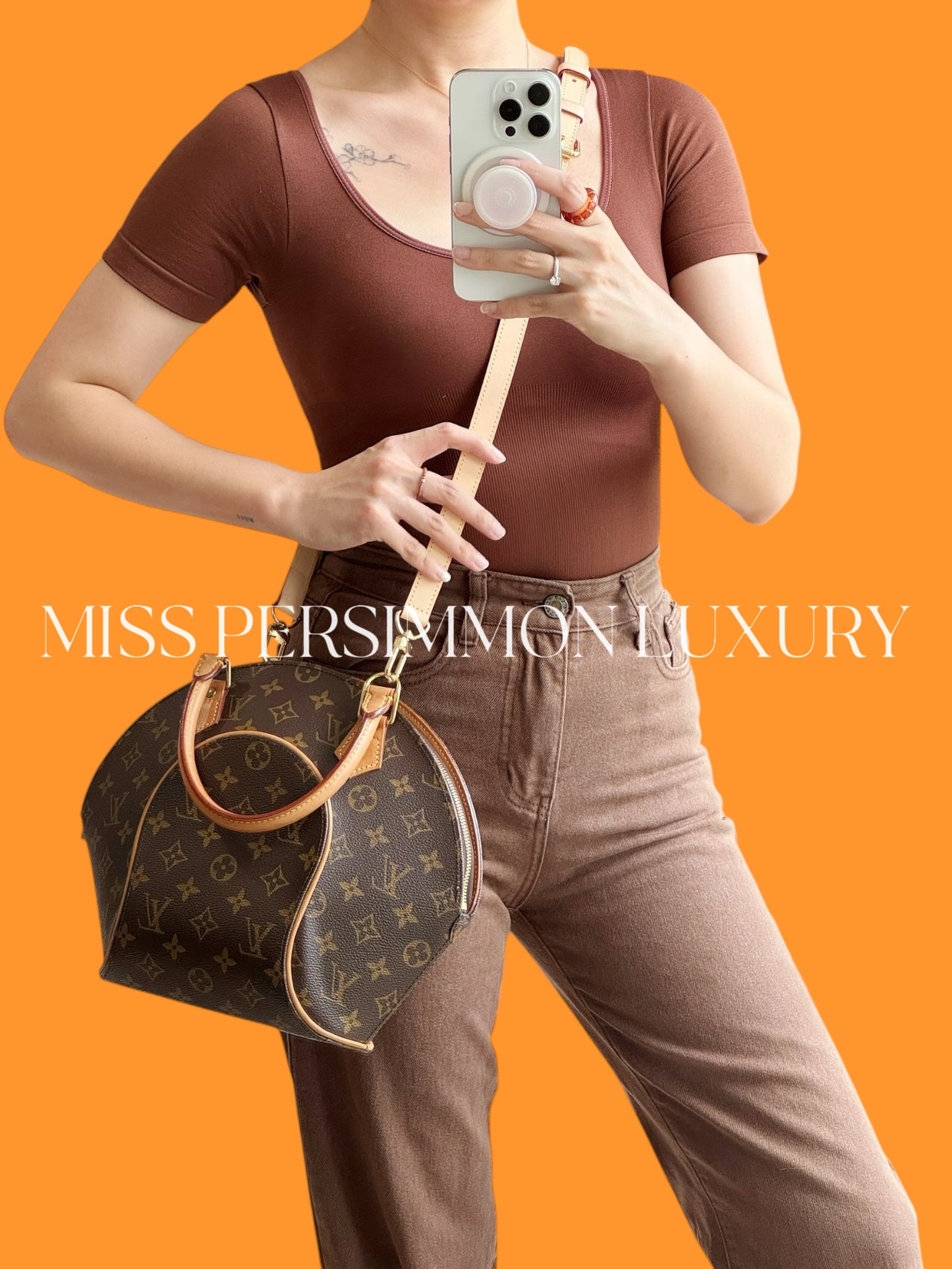 Louis Vuitton Vintage Ellipse Top Handle Crossbody Bag