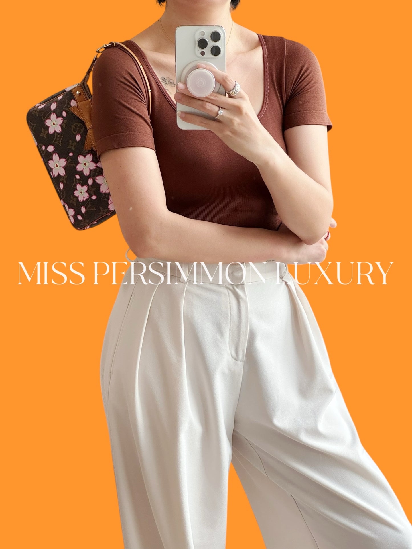 Louis Vuitton Takashi Murakami Sakura Cherry Blossom Pochette Accessoires Shoulder Crossbody Bag