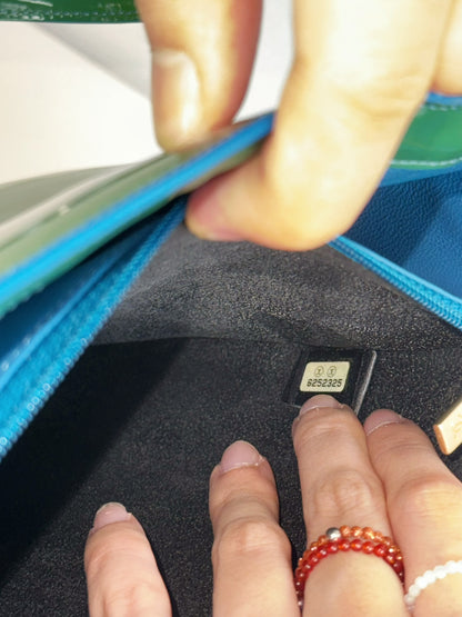 Chanel Vintage Green Patent Leather Shoulder Tote Bag