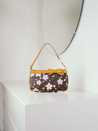 Louis Vuitton Takashi Murakami Sakura Cherry Blossom Pochette Accessoires Shoulder Crossbody Bag