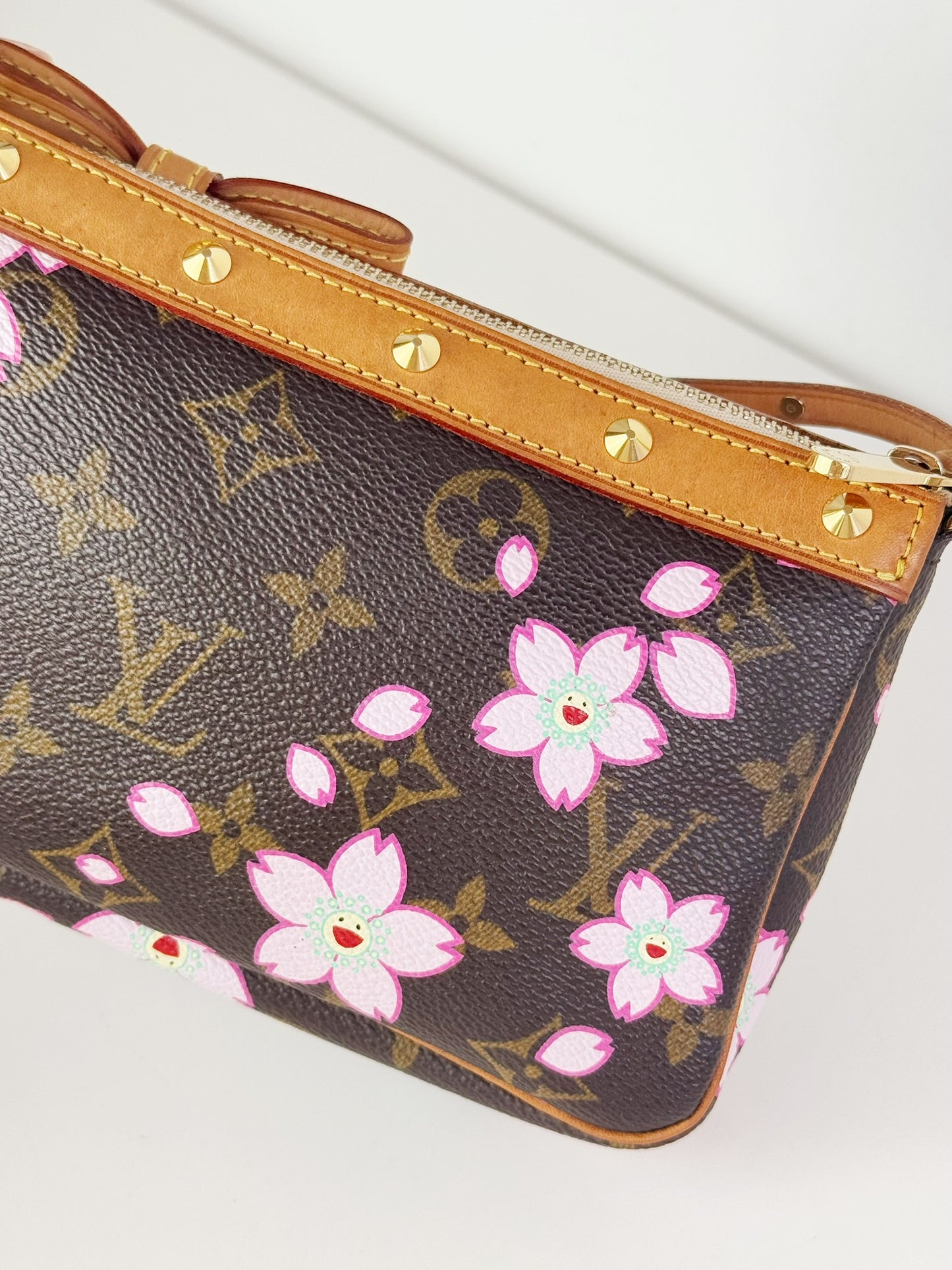 Louis Vuitton Takashi Murakami Sakura Cherry Blossom Pochette Accessoires Shoulder Crossbody Bag