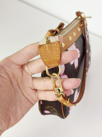 Louis Vuitton Takashi Murakami Sakura Cherry Blossom Pochette Accessoires Shoulder Crossbody Bag