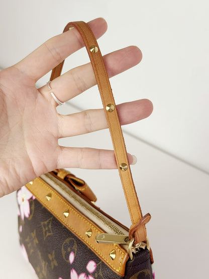 Louis Vuitton Takashi Murakami Sakura Cherry Blossom Pochette Accessoires Shoulder Crossbody Bag