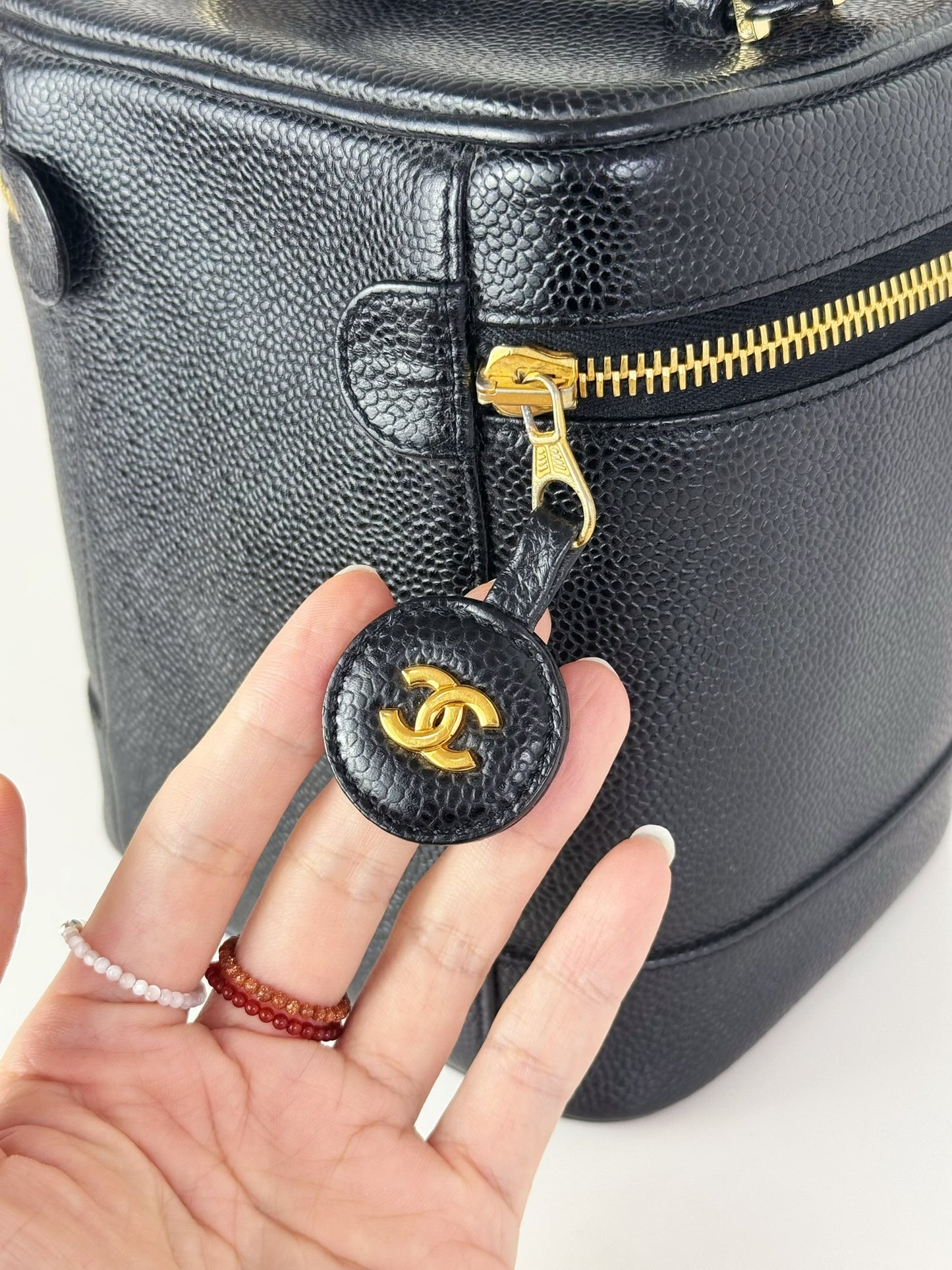 Chanel Vintage Caviar Vanity Crossbody Bag