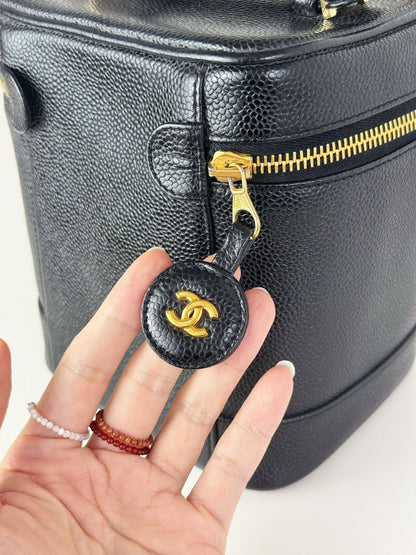 Chanel Vintage Caviar Vanity Crossbody Bag