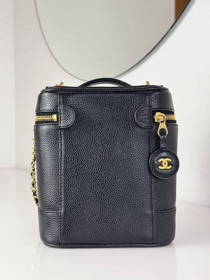 Chanel Vintage Caviar Vanity Crossbody Bag