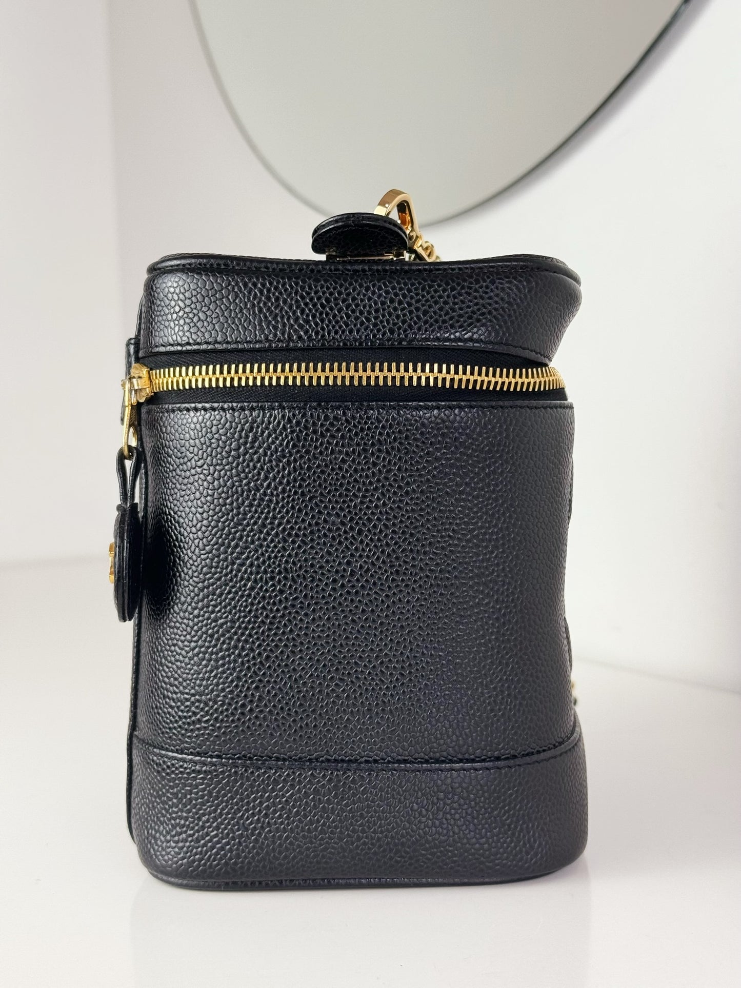 Chanel Vintage Caviar Vanity Crossbody Bag