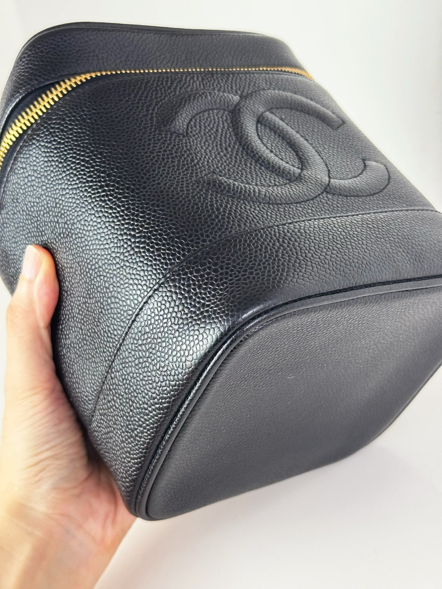 Chanel Vintage Caviar Vanity Crossbody Bag