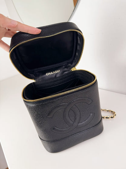 Chanel Vintage Caviar Vanity Crossbody Bag