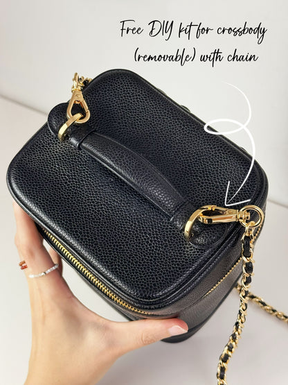 Chanel Vintage Caviar Vanity Crossbody Bag