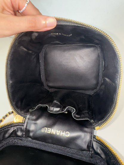 Chanel Vintage Caviar Vanity Crossbody Bag