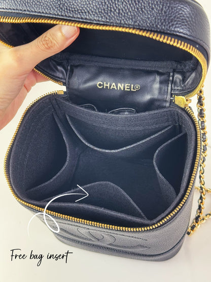 Chanel Vintage Caviar Vanity Crossbody Bag