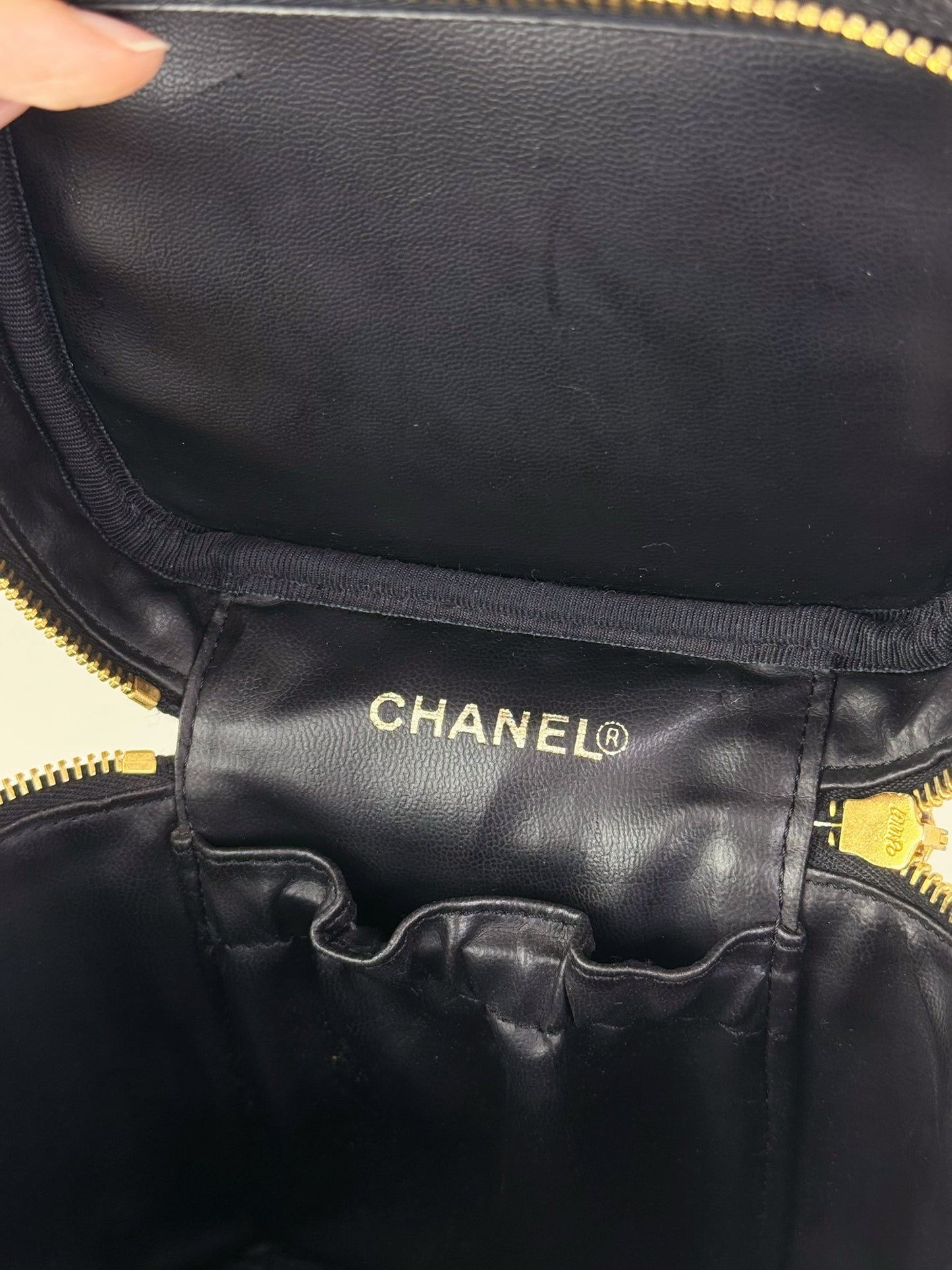Chanel Vintage Caviar Vanity Crossbody Bag