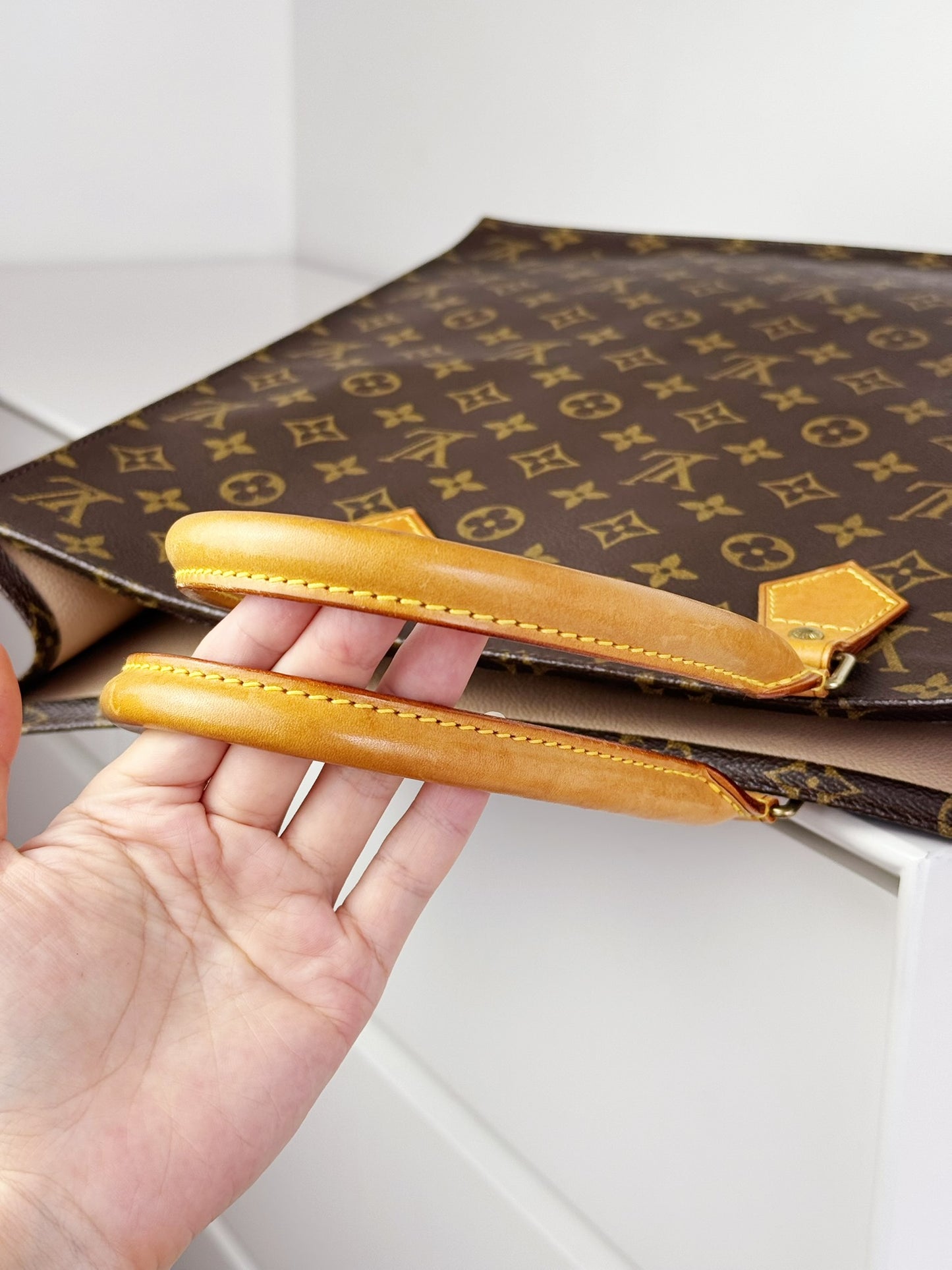 Louis Vuitton Vintage Sac Plat Handbag Tote Crossbody Bag