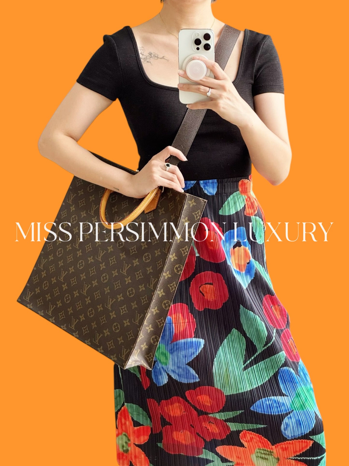 Louis Vuitton Vintage Sac Plat Handbag Tote Crossbody Bag