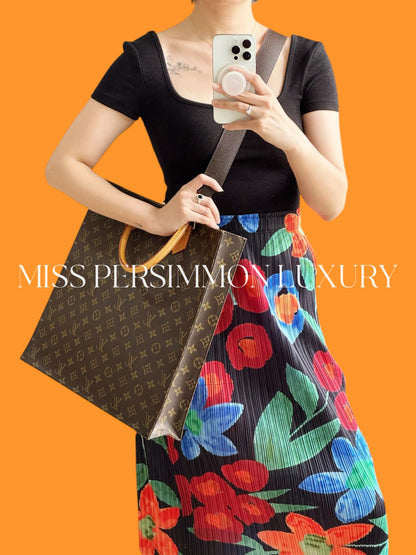 Louis Vuitton Vintage Sac Plat Handbag Tote Crossbody Bag