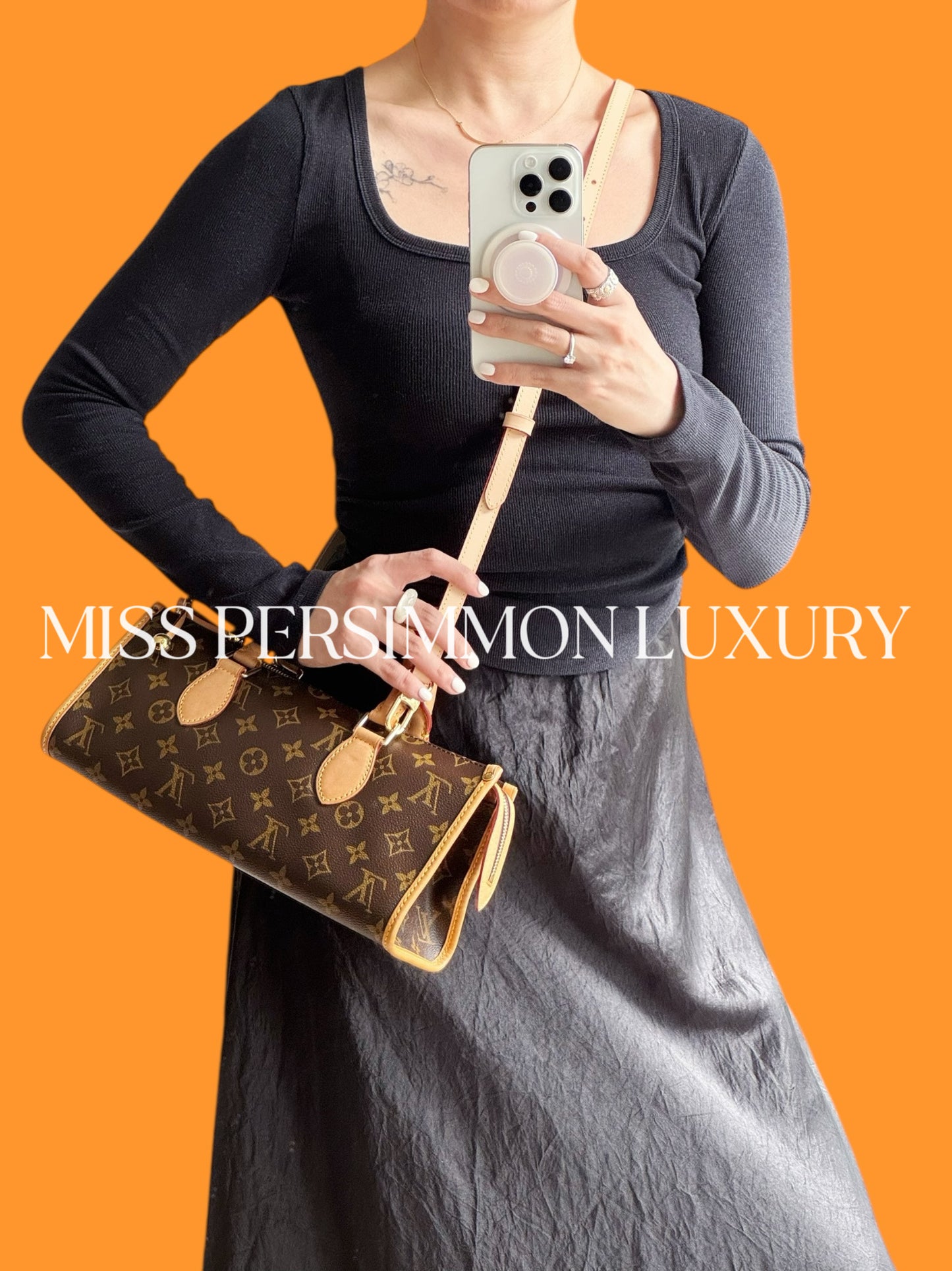 Louis Vuitton Vintage Popincourt Handbag Crossbody Bag