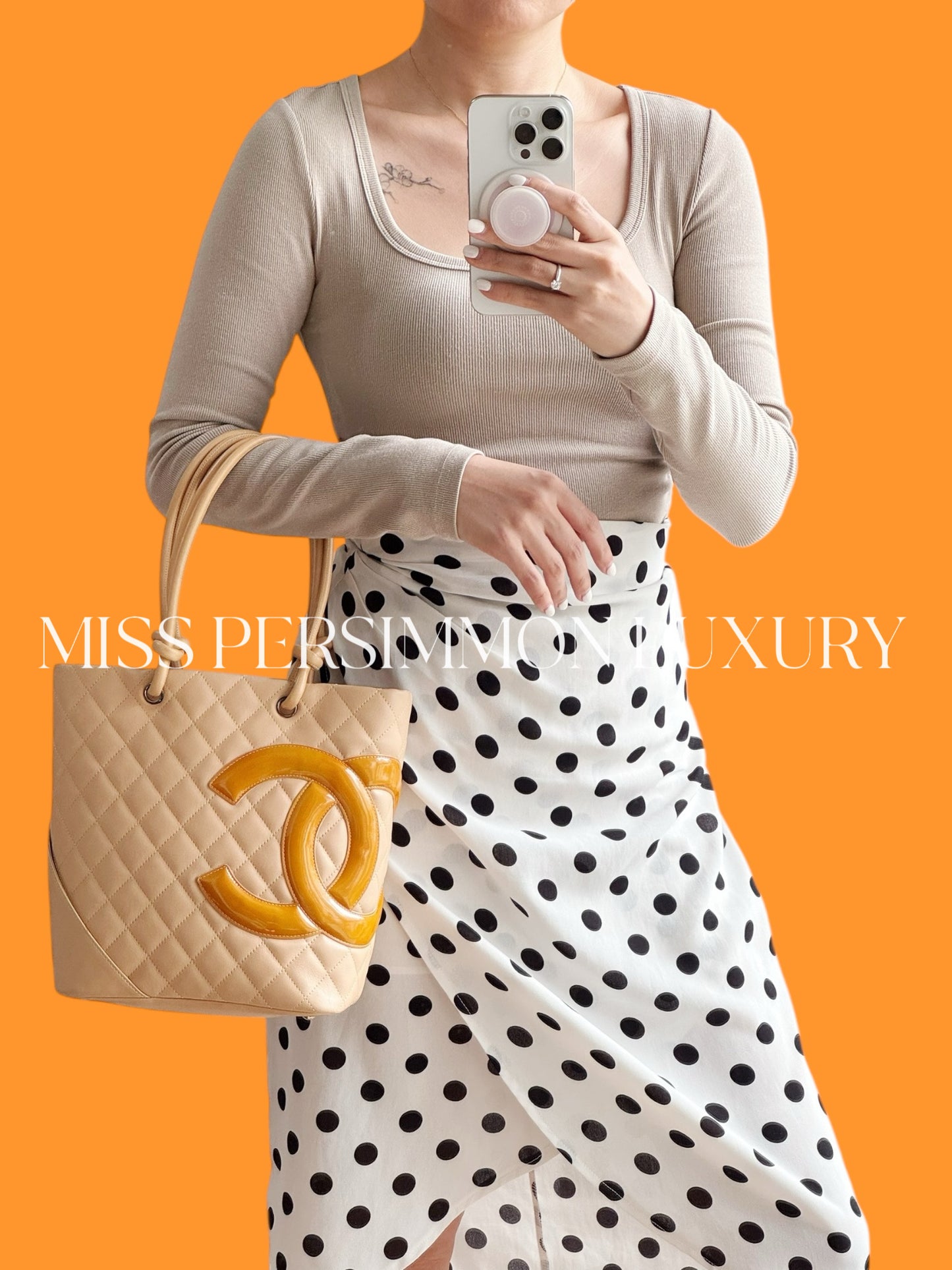 Chanel Vintage Cambon Shoulder Tote Bag