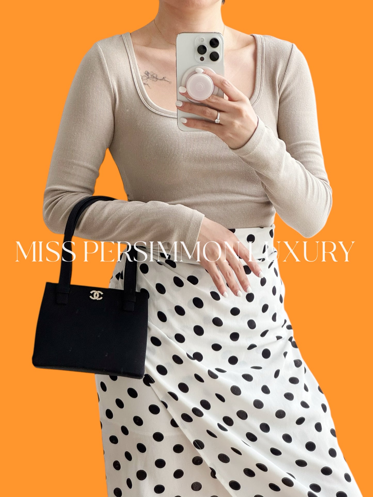 Chanel Vintage Cocomark Rhinestone Handbag Shoulder Bag