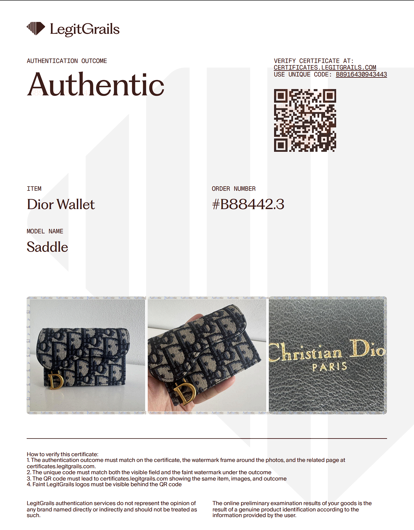 Christian Dior Indigo Oblique Canvas Saddle Card Holder Wallet