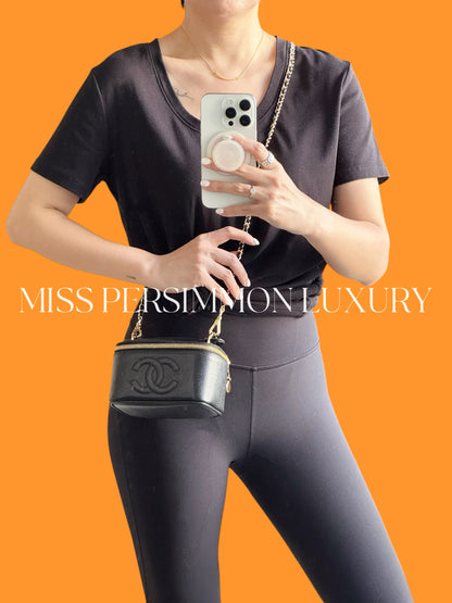 Chanel Vintage Caviar Vanity Crossbody Bag