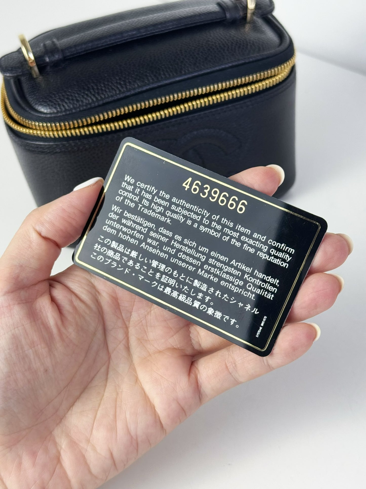 Chanel Vintage Caviar Vanity Crossbody Bag