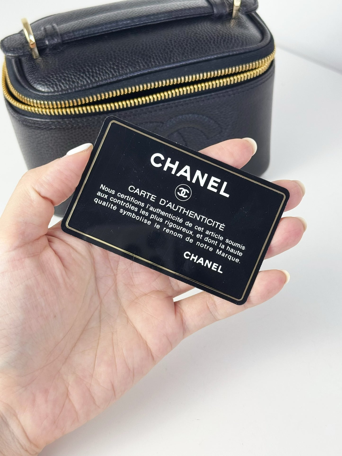 Chanel Vintage Caviar Vanity Crossbody Bag