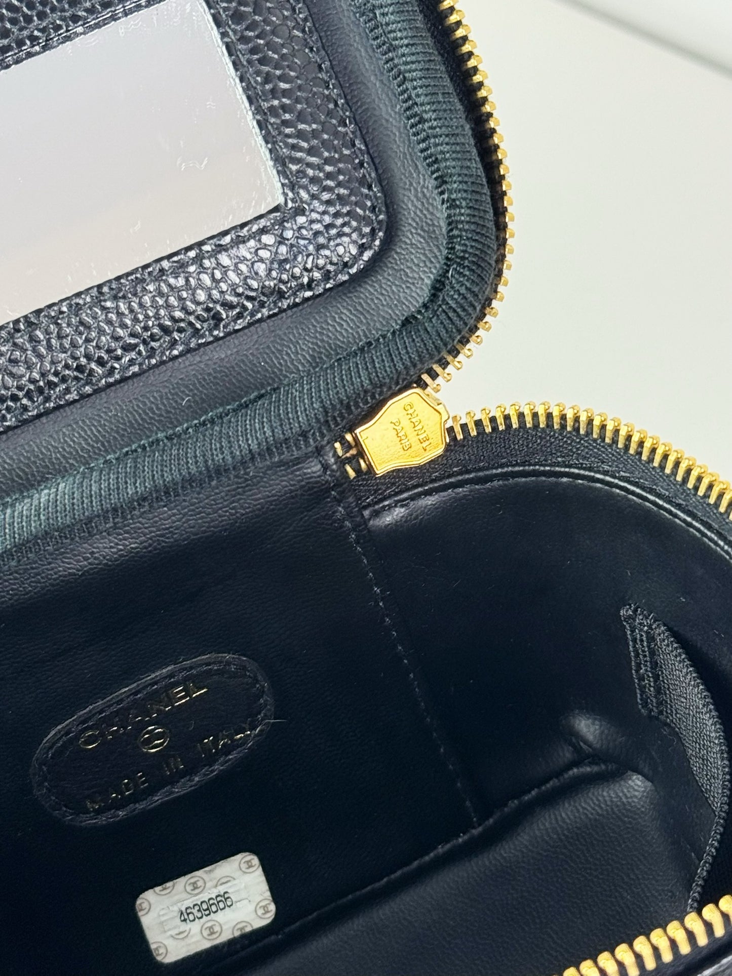 Chanel Vintage Caviar Vanity Crossbody Bag