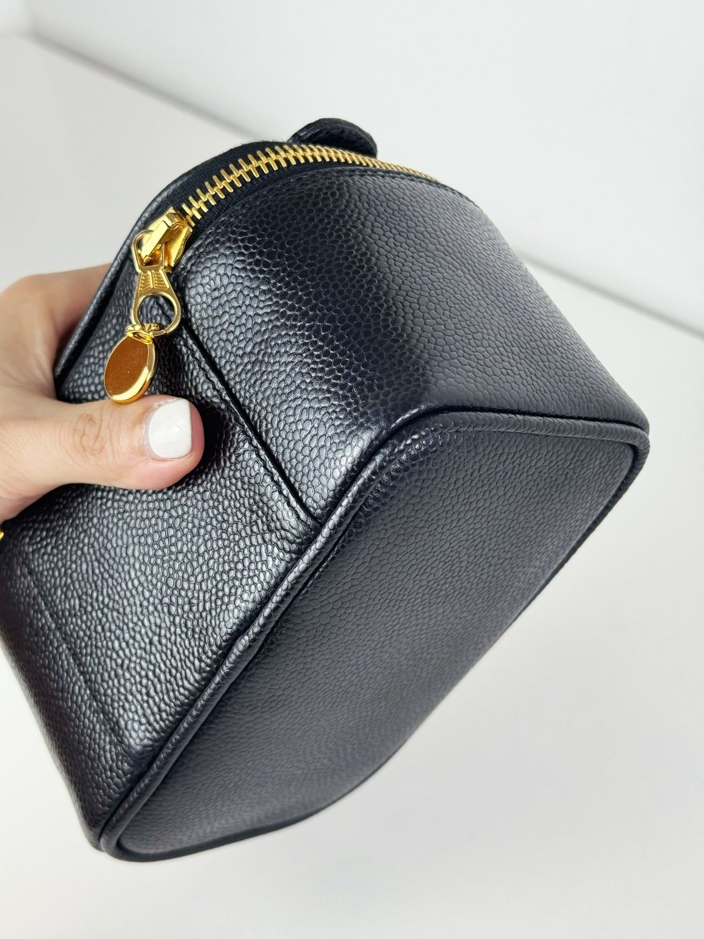 Chanel Vintage Caviar Vanity Crossbody Bag