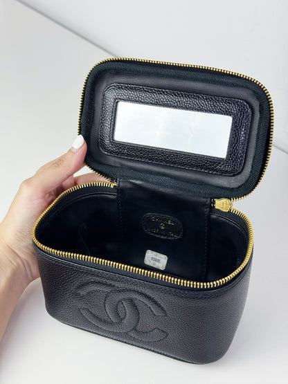 Chanel Vintage Caviar Vanity Crossbody Bag
