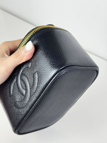 Chanel Vintage Caviar Vanity Crossbody Bag