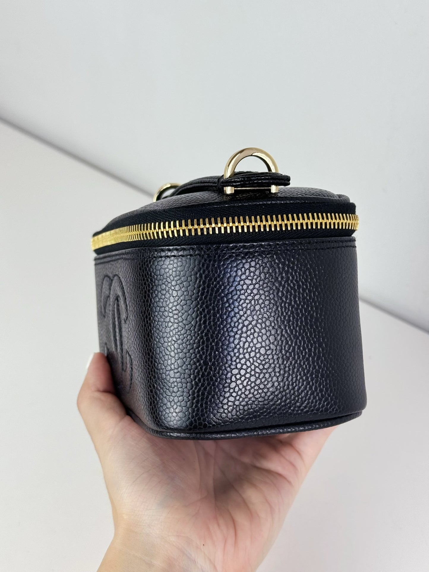 Chanel Vintage Caviar Vanity Crossbody Bag