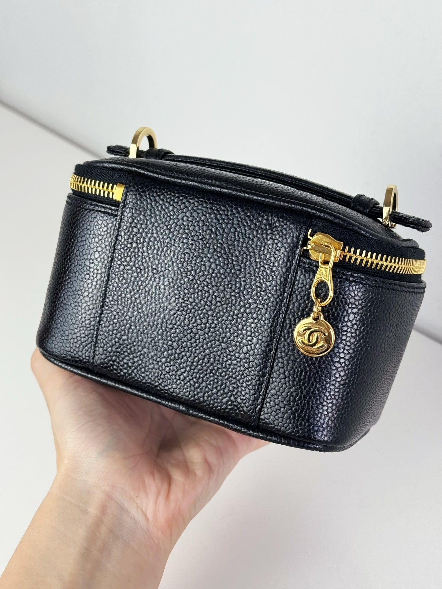 Chanel Vintage Caviar Vanity Crossbody Bag