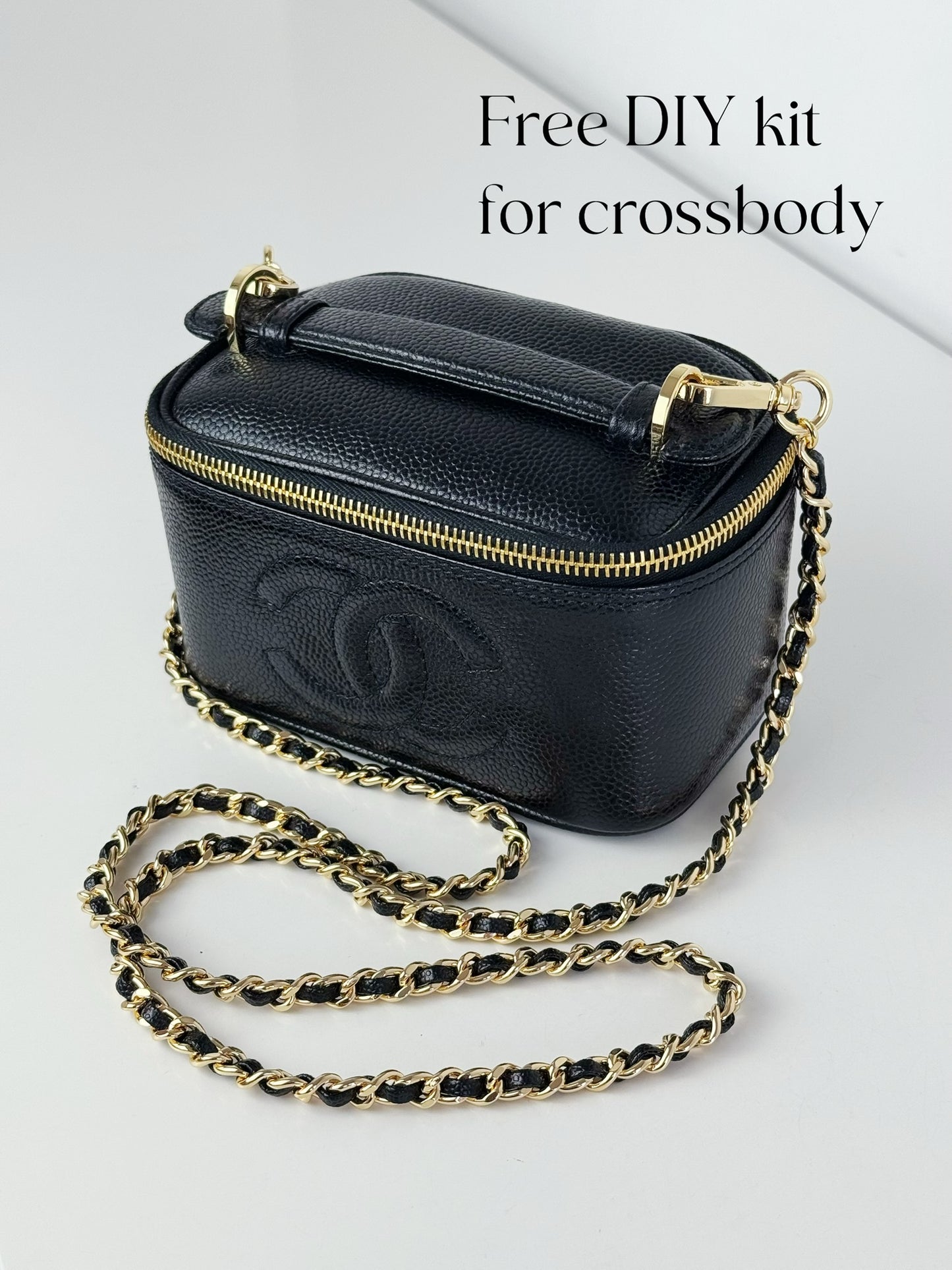 Chanel Vintage Caviar Vanity Crossbody Bag