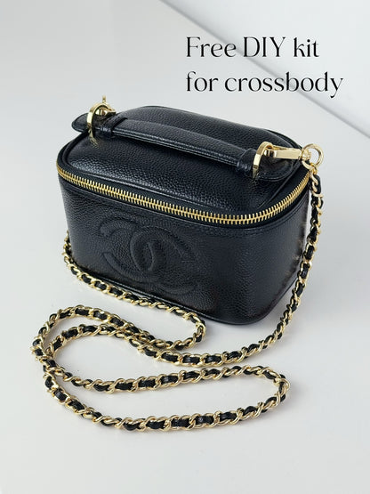 Chanel Vintage Caviar Vanity Crossbody Bag