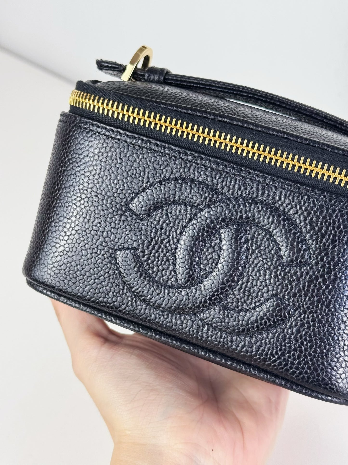 Chanel Vintage Caviar Vanity Crossbody Bag
