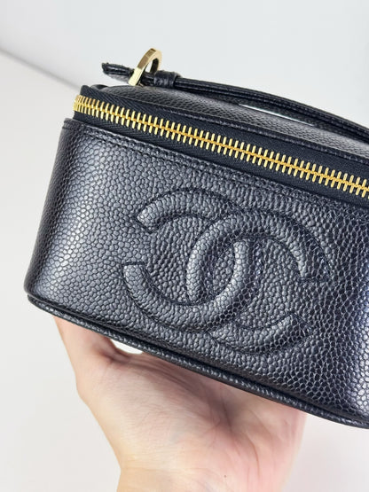 Chanel Vintage Caviar Vanity Crossbody Bag